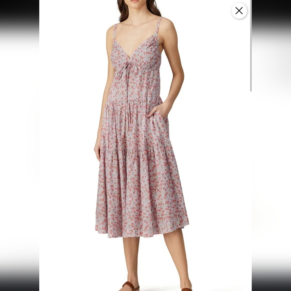 La Vie Rebecca Taylor Sleeveless Eva Floral Dress, SZ medium.